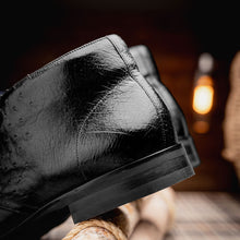 Load image into Gallery viewer, 43-594-BLK MARCO Ostrich Quill Chukka Boot, Black
