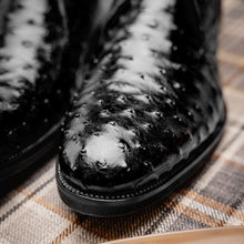 Load image into Gallery viewer, 43-594-BLK MARCO Ostrich Quill Chukka Boot, Black
