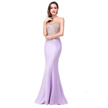 Load image into Gallery viewer, Amazon Europe dress sexy back hollow applique package hip dress fishtail skirt female perspective
