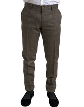Load image into Gallery viewer, Dolce &amp; Gabbana Brown Wool Dress Skinny Men Trouser Pants
