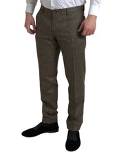 Load image into Gallery viewer, Dolce &amp; Gabbana Brown Wool Dress Skinny Men Trouser Pants
