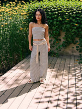 Load image into Gallery viewer, Women's Striped Tube Top &amp; Pants Set – 2-Piece Modal Matching Outfit
