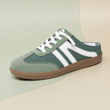 Load image into Gallery viewer, Women's Slip-On Half Slipper Sneakers | Color-Block Striped Casual Shoes in 3 Colors | EU 36–43
