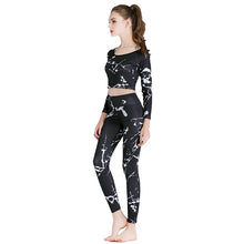 Load image into Gallery viewer, Printed navel short-sleeved quick-drying dance dress
