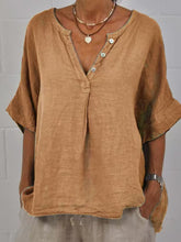 Load image into Gallery viewer, Women's  V-Neck Button-Up Shirt
