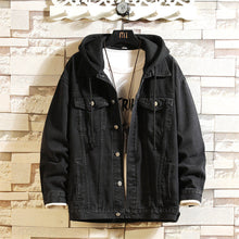 Load image into Gallery viewer, Women's Oversized Washed Denim Jacket – Hooded Loose Korean Style
