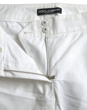 Load image into Gallery viewer, Dolce &amp; Gabbana White Cut Out Cotton Mid Waist Cropped Pants
