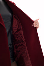 Load image into Gallery viewer, Denise Cashmere Blend Overcoat in Bordeaux
