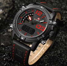 Load image into Gallery viewer, Men's Multifunction Digital Analog Waterproof Watch With Alarm And Automatic Time Zones Unique Design Excellent Gift
