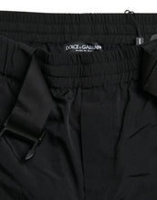 Load image into Gallery viewer, Dolce &amp; Gabbana Black Red Leopard Print Nylon Jogger Pants
