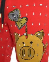 Load image into Gallery viewer, Dolce &amp; Gabbana Red Year Of The Pig Jogger Sweatpants Pants
