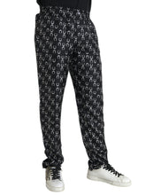 Load image into Gallery viewer, Dolce &amp; Gabbana Black Horseshoe Print Silk Pants
