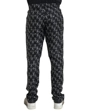 Load image into Gallery viewer, Dolce &amp; Gabbana Black Horseshoe Print Silk Pants
