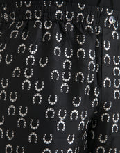 Load image into Gallery viewer, Dolce &amp; Gabbana Black Horseshoe Print Silk Pants
