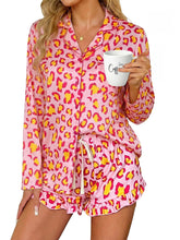 Load image into Gallery viewer, Women’s Milk Silk Leopard Print Pajama Set
