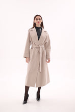 Load image into Gallery viewer, Marley Wraparound Wool Cashmere Coat in Nude
