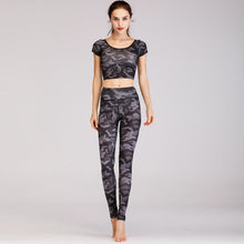 Load image into Gallery viewer, Printed navel short-sleeved quick-drying dance dress
