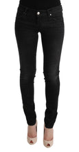 Load image into Gallery viewer, Acht Black Denim Cotton Bottoms Slim Fit Jeans
