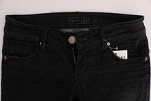 Load image into Gallery viewer, Acht Black Denim Cotton Bottoms Slim Fit Jeans
