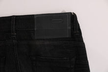 Load image into Gallery viewer, Acht Black Denim Cotton Bottoms Slim Fit Jeans
