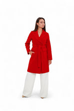 Load image into Gallery viewer, Lafayette Cashmere Blend Overcoat in Ruby
