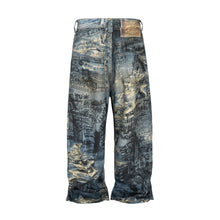 Load image into Gallery viewer, WIDEBOY DISTRESSED GRAFFITI DENIM
