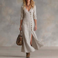 Load image into Gallery viewer, Casual Cotton Linen Long Sleeve Women’s Dress
