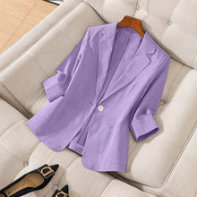 Load image into Gallery viewer, Women's Three-Quarter Sleeve Single-Button Casual Blazer
