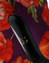 Load image into Gallery viewer, Dolce &amp; Gabbana Purple Floral Jersey Stretch Boots Shoes
