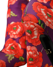 Load image into Gallery viewer, Dolce &amp; Gabbana Purple Floral Jersey Stretch Boots Shoes
