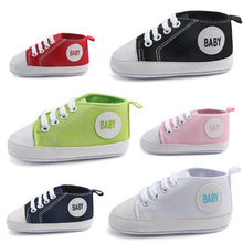 Load image into Gallery viewer, Canvas Classic Sports Sneakers Baby Boys Girls First Walkers Shoes Infant Toddler Soft Sole Anti-slip Baby Shoes
