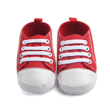 Load image into Gallery viewer, Canvas Classic Sports Sneakers Baby Boys Girls First Walkers Shoes Infant Toddler Soft Sole Anti-slip Baby Shoes

