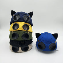 Load image into Gallery viewer, Cat Ears Baseball Cap with Pilot Glasses
