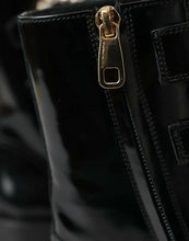 Load image into Gallery viewer, Dolce &amp; Gabbana Black Leather Crystal Buckles Boots Shoes
