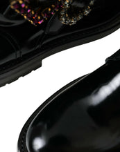 Load image into Gallery viewer, Dolce &amp; Gabbana Black Leather Crystal Buckles Boots Shoes
