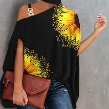 Load image into Gallery viewer, Women’s One-Shoulder Printed T-Shirt
