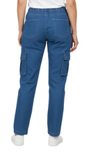 Load image into Gallery viewer, Women's Elastic Stretch Waist Casual Denim Pull-on Cargo Pants
