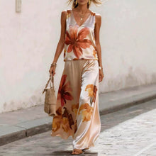 Load image into Gallery viewer, Women's Sleeveless Floral Printed Vest &amp; Pants Two-Piece Set
