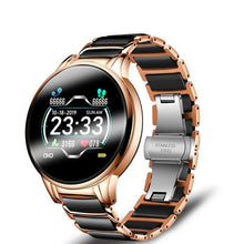 Load image into Gallery viewer, New Ceramic Smart Sport Fitness Watch For Women With Heart Rate Blood Pressure Monitor For Android and  IOS Sistems Sport Multifunctional Steel Belt Smartwatch
