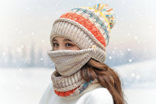 Load image into Gallery viewer, Winter Plush Knitted Hat – Soft Warm Knit Beanie for Cold Weather
