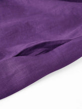 Load image into Gallery viewer, 100% Linen Collarless Mid-Length Dress SOFIA
