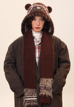 Load image into Gallery viewer, Women’s Cute Bear Ear Knitted Hat – Warm Ear-Covering Winter Beanie
