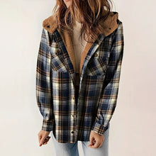 Load image into Gallery viewer, Women's Plaid Button-Up Long Sleeve Jacket

