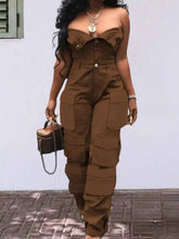Load image into Gallery viewer, Tube Snap Down : Cargo Jumpsuit
