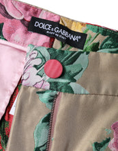 Load image into Gallery viewer, Dolce &amp; Gabbana Beige Floral Jacquard High Waist Tapered Pants
