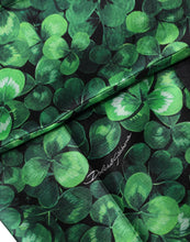 Load image into Gallery viewer, Dolce &amp; Gabbana Green Clover Silk Satin High Waist Tapered Pants
