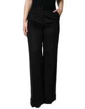 Load image into Gallery viewer, Dolce &amp; Gabbana Black Cashmere Mid Waist Women Boot Cut Pants
