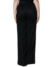 Load image into Gallery viewer, Dolce &amp; Gabbana Black Cashmere Mid Waist Women Boot Cut Pants
