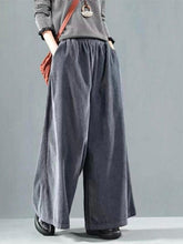 Load image into Gallery viewer, Loose Corduroy Wide-Leg Pants
