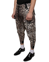 Load image into Gallery viewer, Dolce &amp; Gabbana Brown Leopard Polyester Jogger Pants
